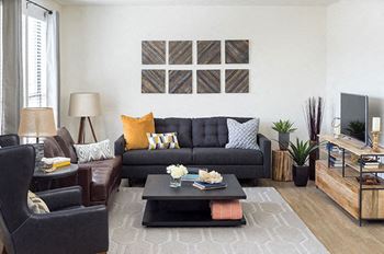 Gun barrel center apartment living room